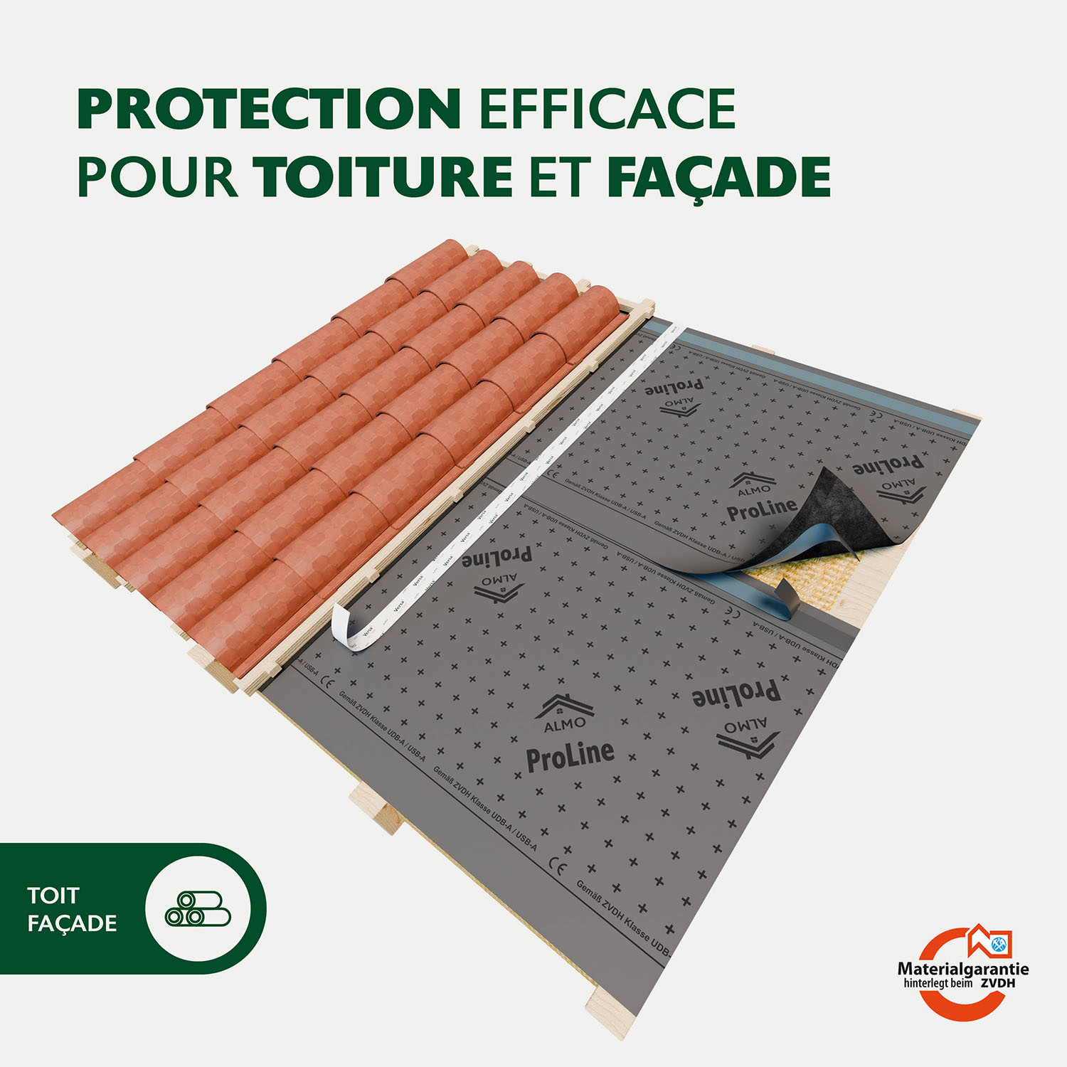 ALMO Ecran de sous-toiture et Pare pluie sous bardage ProLine 150